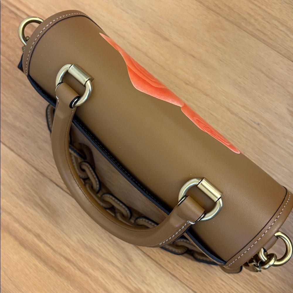 Coach x Tom Wesselmann Rogue Top Handle Glovetanned Leather Brass $895 Rare - Picture 12 of 17